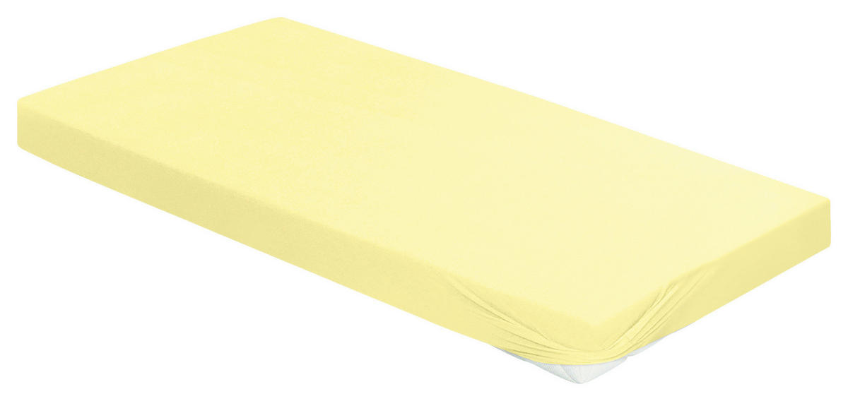 SPANNBETTTUCH Jersey 150/200 cm  - Limette, KONVENTIONELL, Textil (150/200cm) - Irisette