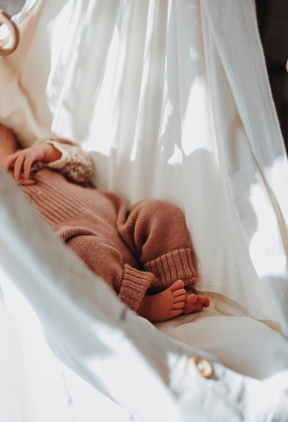 FEDERWIEGE STOFF BEIGE Buche  Anthrazit, Beige  - Anthrazit/Beige, Basics, Holz/Textil (135/194/135cm) - SCHMUSEWOLKE