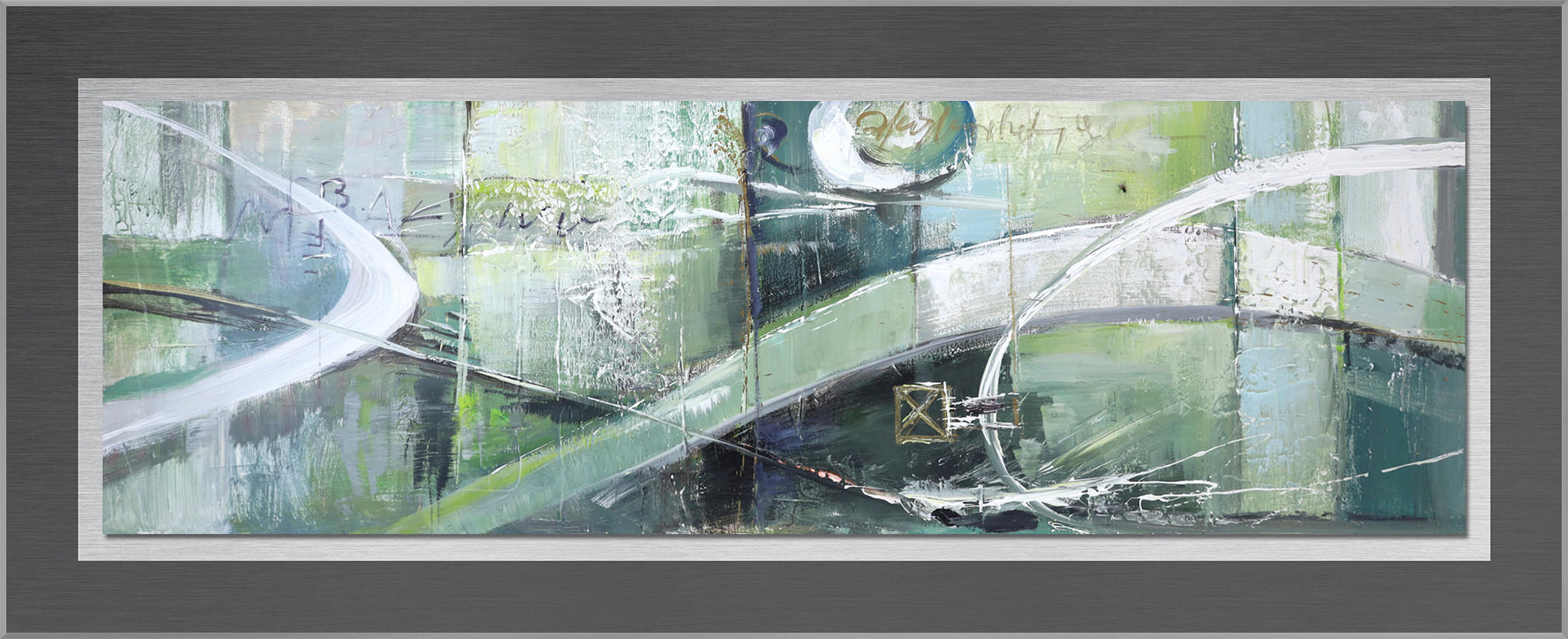 METALLBILD 125,7/50,7 cm  - Silberfarben/Multicolor, Design, Holzwerkstoff/Metall (125,7/50,7cm) - Monee