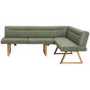 ECKBANK in Holz, Textil Grün  - Eichefarben/Grün, Konventionell, Holz/Textil (230/170cm) - Moderano