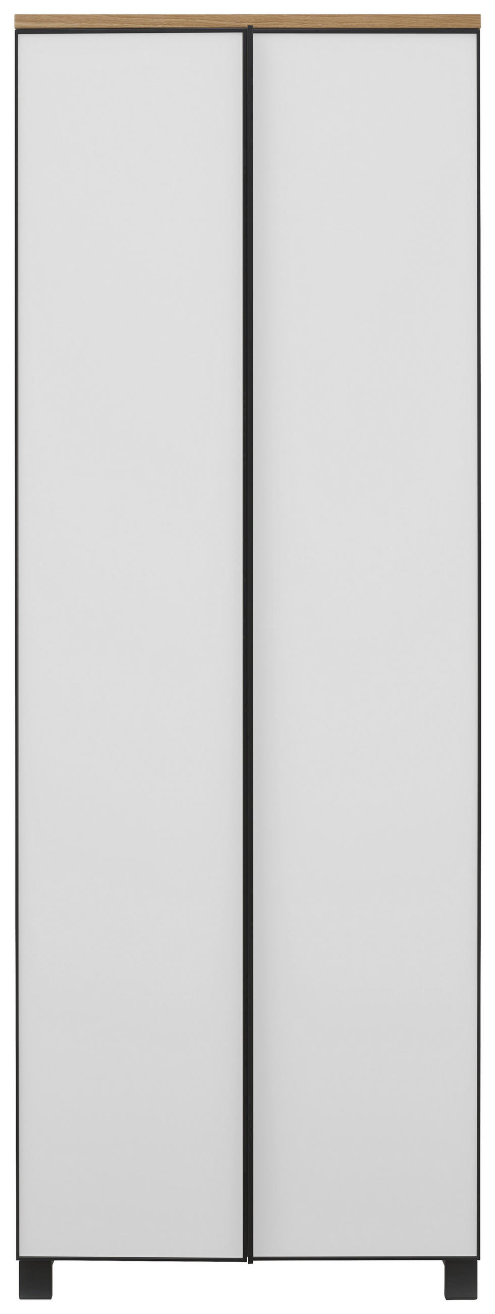 GARDEROBENSCHRANK  in 70/193/37 cm  - Eichefarben/Anthrazit, Design, Glas/Holzwerkstoff (70/193/37cm) - Dieter Knoll