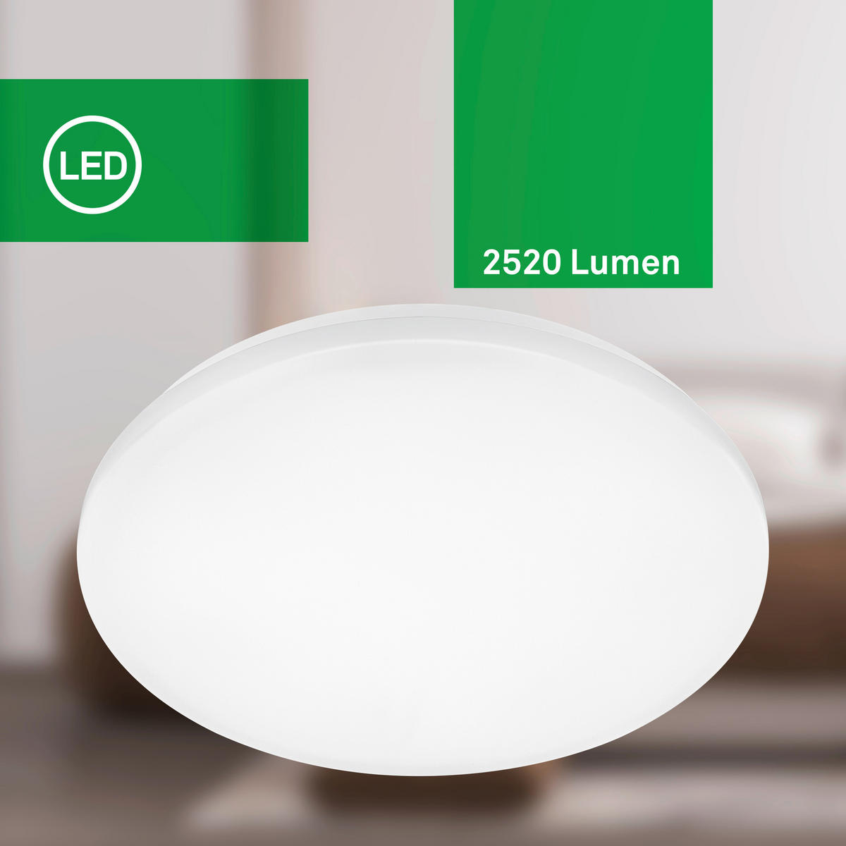 LED-DECKENLEUCHTE Elipso A 37,5/6 cm   - Weiß, Basics, Kunststoff (37,5/6cm)