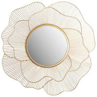 NÁSTĚNNÉ ZRCADLO 77/77/2,5 cm  - barvy zlata, Design, kov/sklo (77/77/2,5cm) - MID.YOU