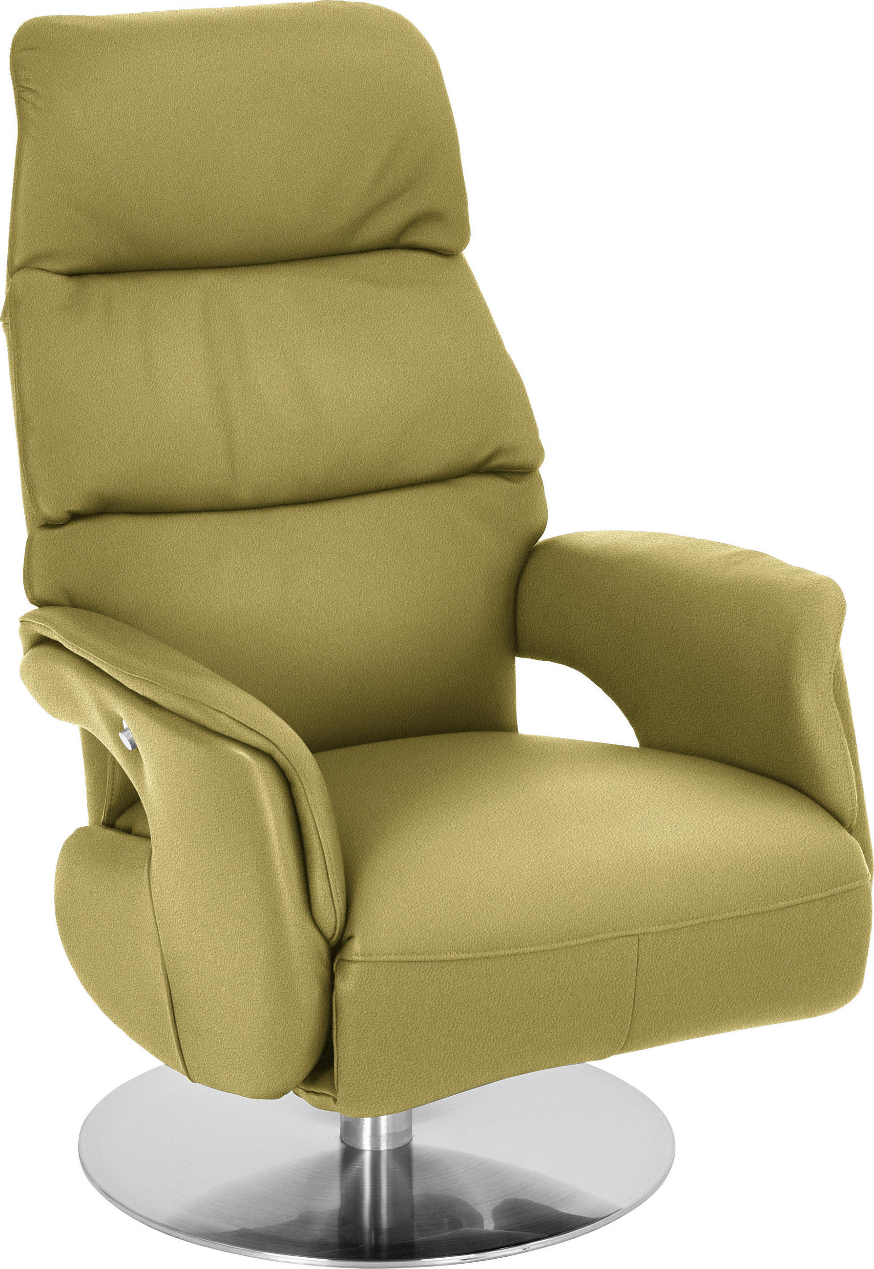 RELAXSESSEL in Leder Limette  - Limette, Design, Leder/Metall (71/112/80cm) - Welnova