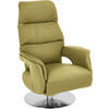 RELAXSESSEL in Leder Limette  - Limette, Design, Leder/Metall (71/112/80cm) - Welnova