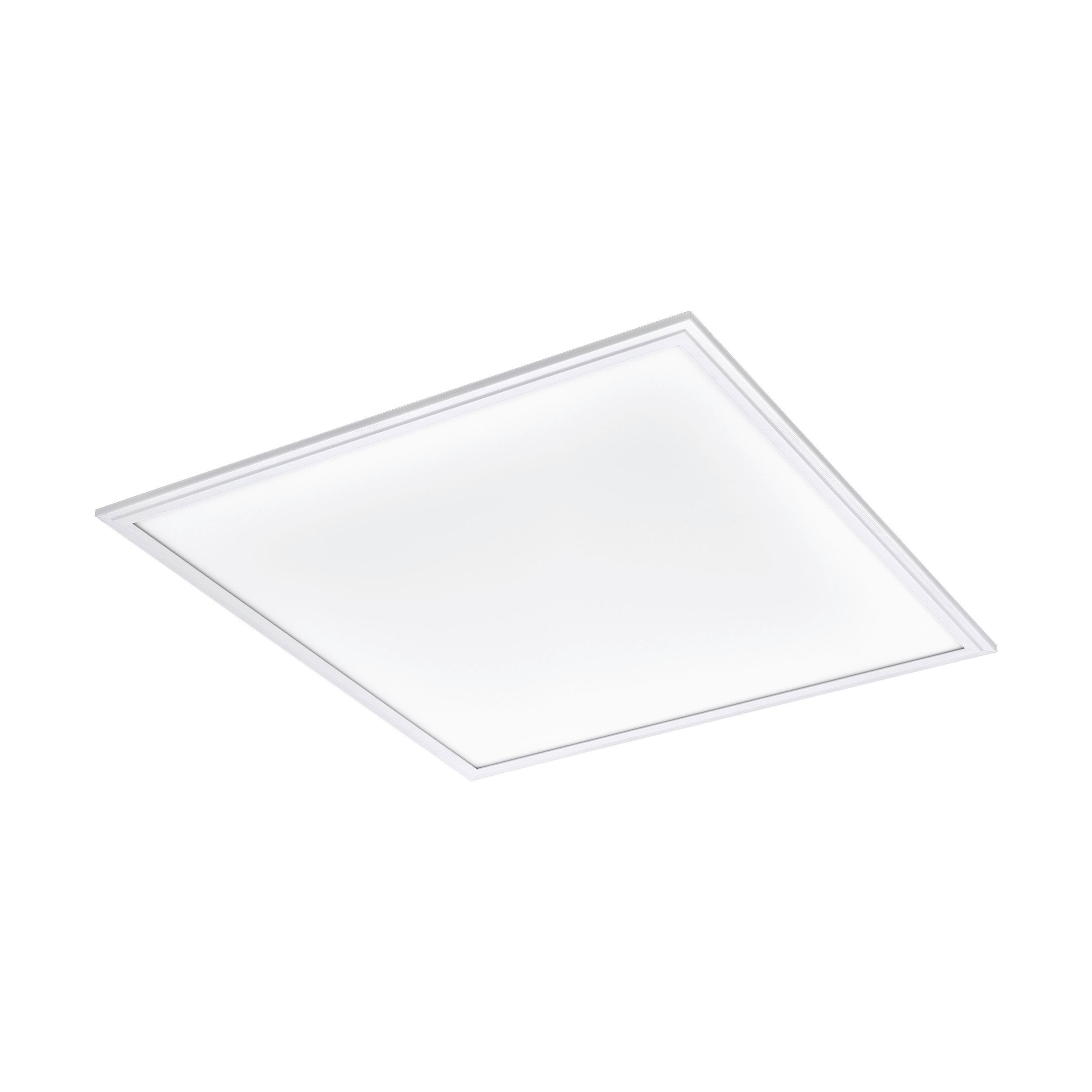 STROPNÍ LED SVÍTIDLO, 59,5/59,5/5 cm - bílá, Design, kov/plast (59,5/59,5/5cm) - Eglo