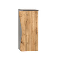 UNTERSCHRANK 30/79/35 cm   - Silberfarben/Eiche Wotan, Natur, Holzwerkstoff/Kunststoff (30/79/35cm) - Xora