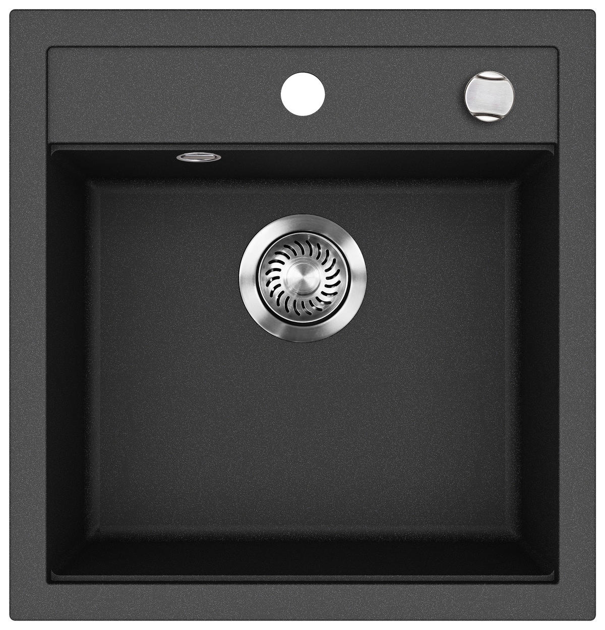 SPÜLENSET  - Schwarz, Basics, Stein/Metall (49/20/51cm) - Visiona