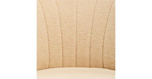 DESIGNSESSEL Bouclé Beige    - Beige/Schwarz, Trend, Kunststoff/Textil (65/69/70cm) - Xora