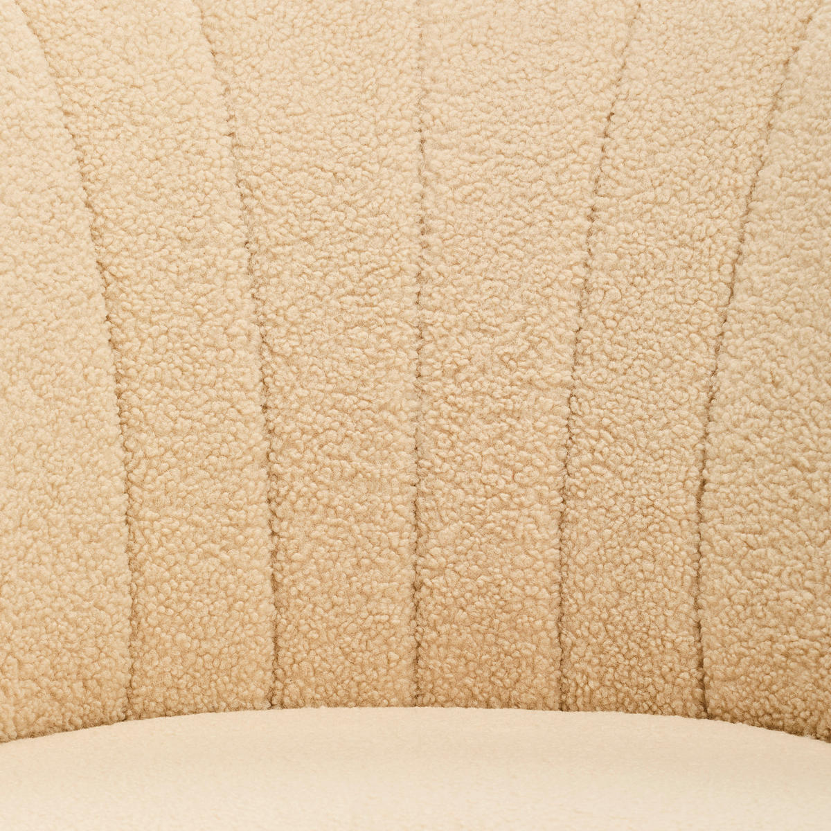 DESIGNSESSEL Bouclé Beige    - Beige/Schwarz, Trend, Kunststoff/Textil (65/69/70cm) - Xora