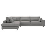 ECKSOFA Grau Cord  - Schwarz/Grau, KONVENTIONELL, Kunststoff/Textil (250/314cm) - Carryhome