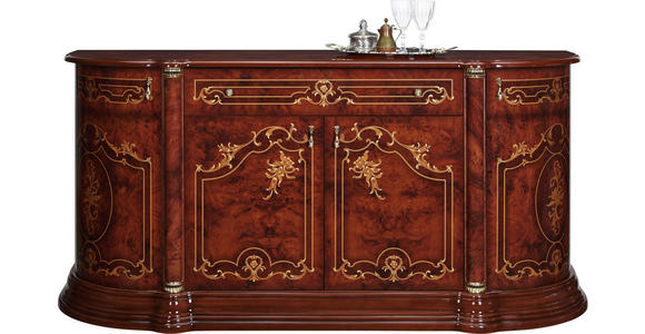 SIDEBOARD 186/87/54 cm - Goldfarben/Nussbaumfarben, LIFESTYLE, Holzwerkstoff/Kunststoff (186/87/54cm) - Cantus