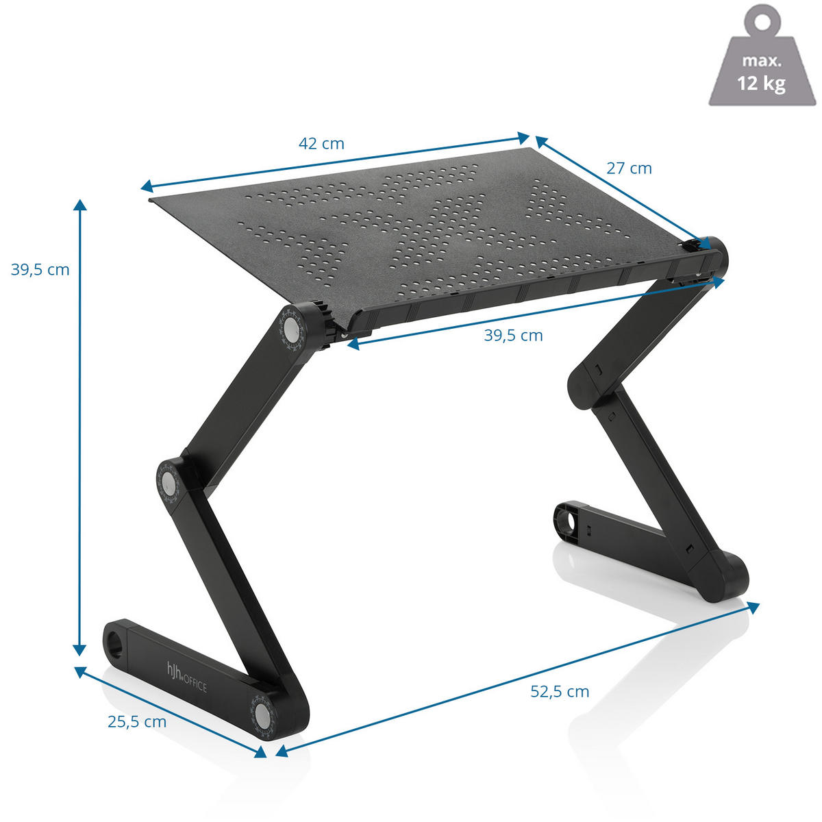 SCHREIBTISCHAUFSATZ  Schwarz  - Schwarz, Basics, Metall (52,5/4-39,5/25,5cm) - MID.YOU