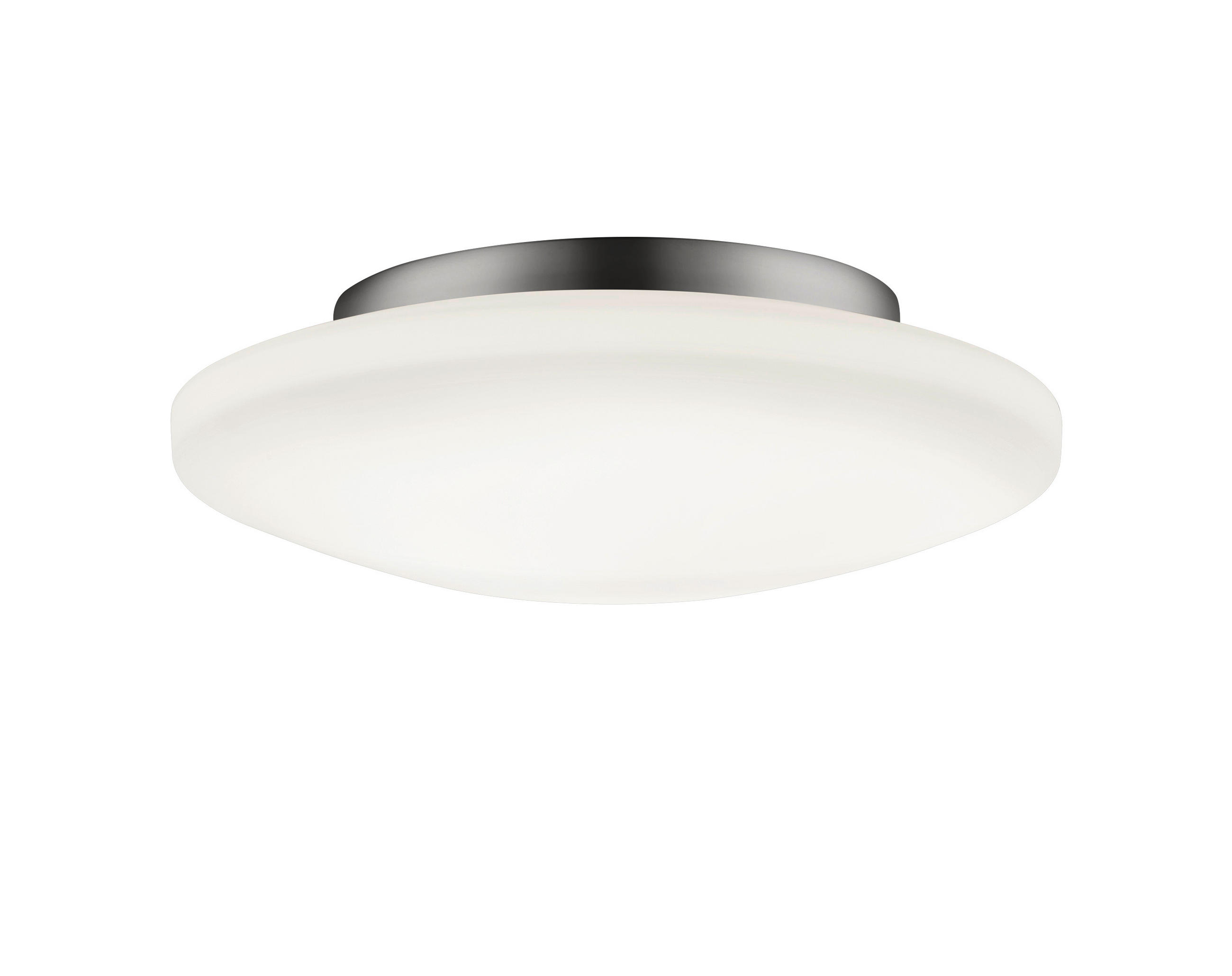 LED-DECKENLEUCHTE Kymo 36/10,5 cm   - Chromfarben/Weiß, Design, Glas/Metall (36/10,5cm) - Helestra