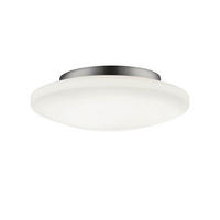 LED-DECKENLEUCHTE Kymo 36/10,5 cm  - Chromfarben/Weiß, Design, Glas/Metall (36/10,5cm) - Helestra