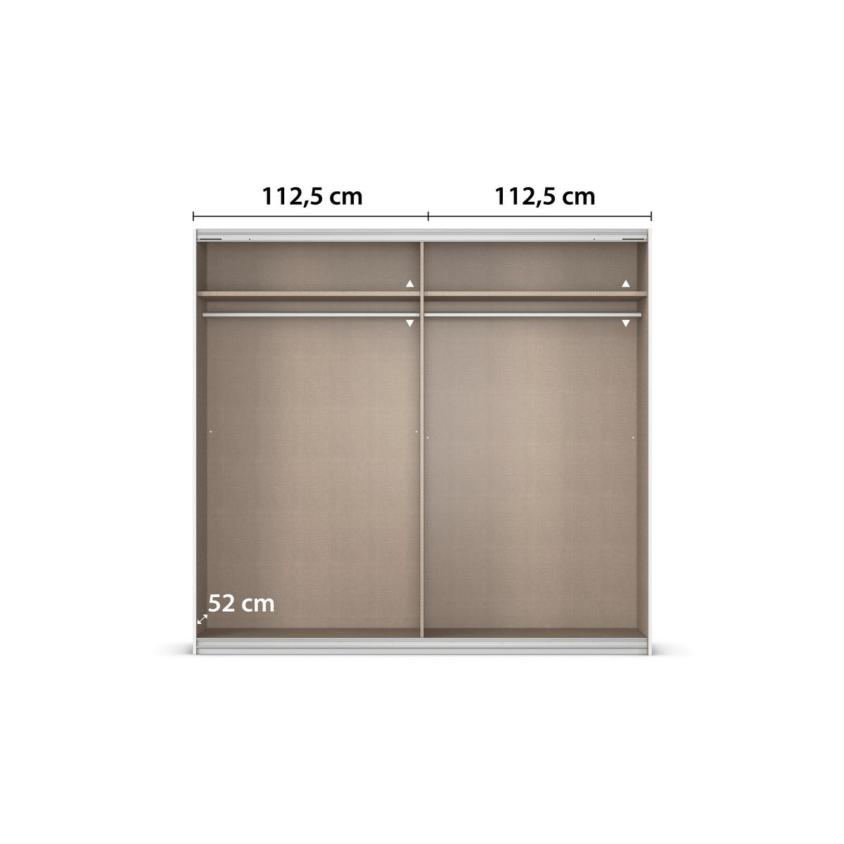SCHWEBETÜRENSCHRANK 226/210/62 cm,  in Grau, 2 Tür(en)  - Alufarben/Grau, KONVENTIONELL, Holzwerkstoff/Kunststoff (226/210/62cm) - home24