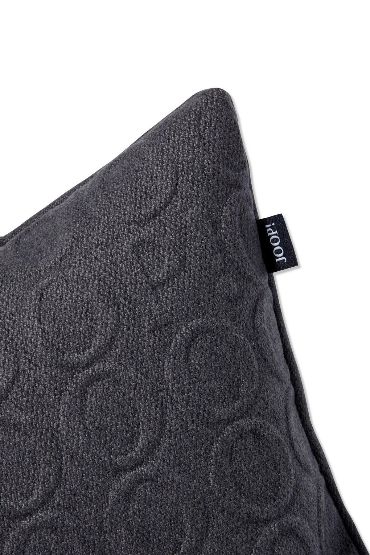 KISSENHÜLLE J! Signature anthrazit 40/40 cm  - Hellgrau/Grau, Design, Textil (40/40cm) - Joop!