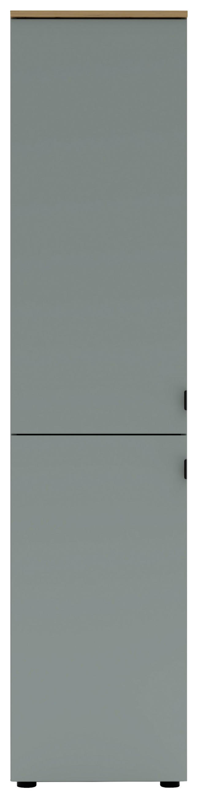 AKTENSCHRANK Eiche Artisan, Schilfgrün  - Schilfgrün/Eiche Artisan, KONVENTIONELL, Holzwerkstoff (45/198/38cm) - Voleo