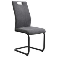 SCHWINGSTUHL  in Eisen Webstoff  - Anthrazit/Schwarz, Design, Textil/Metall (43/98/56cm) - Carryhome