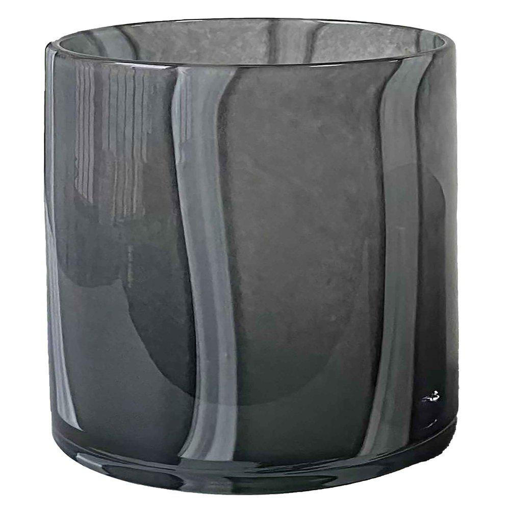 LJUSLYKTA - grå/svart, Basics, glas (12/12cm)