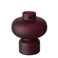 VASE 22 cm  - Dunkelrot, Basics, Glas (19/22cm) - Boltze Home