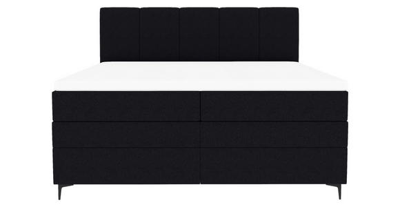 BOXSPRINGBETT 180/200 cm  in Schwarz  - Schwarz, KONVENTIONELL, Textil/Metall (180/200cm) - Carryhome