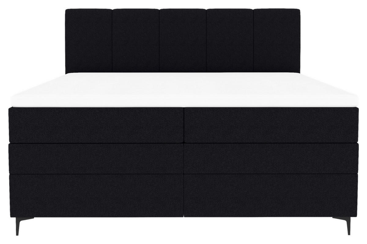 BOXSPRINGBETT 180/200 cm  in Schwarz  - Schwarz, KONVENTIONELL, Textil/Metall (180/200cm) - Boxxx