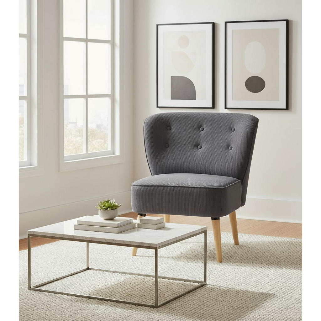 Thumbnail - Livetastic Sessel, Grau, Textil, Kiefer, vollmassiv, 75x82x80 cm, Bsci, Wohnzimmer, Sessel, Polstersessel