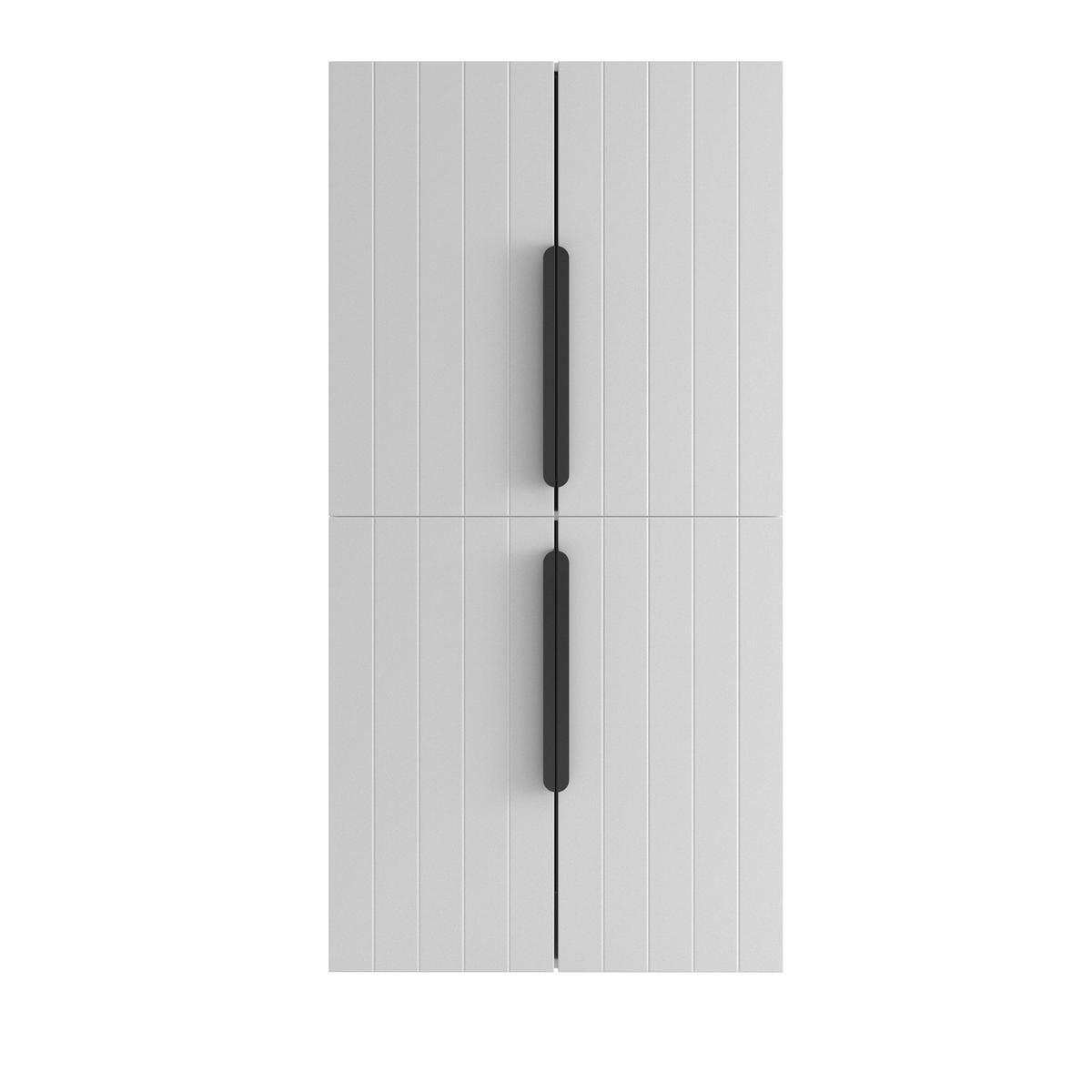 HOCHSCHRANK 76/153,6/38,8 cm  - Schwarz/Weiß, ROMANTIK / LANDHAUS, Holzwerkstoff/Metall (76/153,6/38,8cm) - Xora