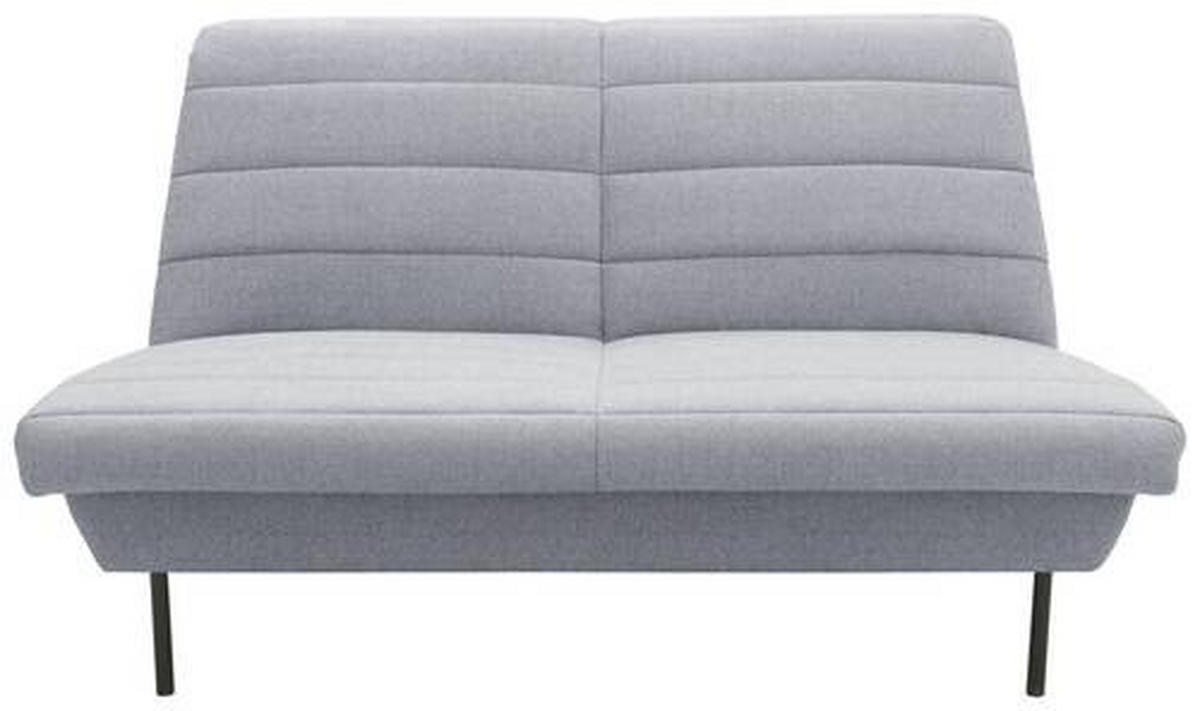2-SITZER-SOFA Grau, Hellblau  - Schwarz/Grau, Design, Textil/Metall (145/92/103cm) - LOOKS by W.Joop