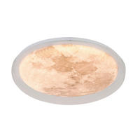 LED-DECKENLEUCHTE Derby 40/8 cm   - Transparent/Silberfarben, Trend, Kunststoff/Metall (40/8cm) - Novel
