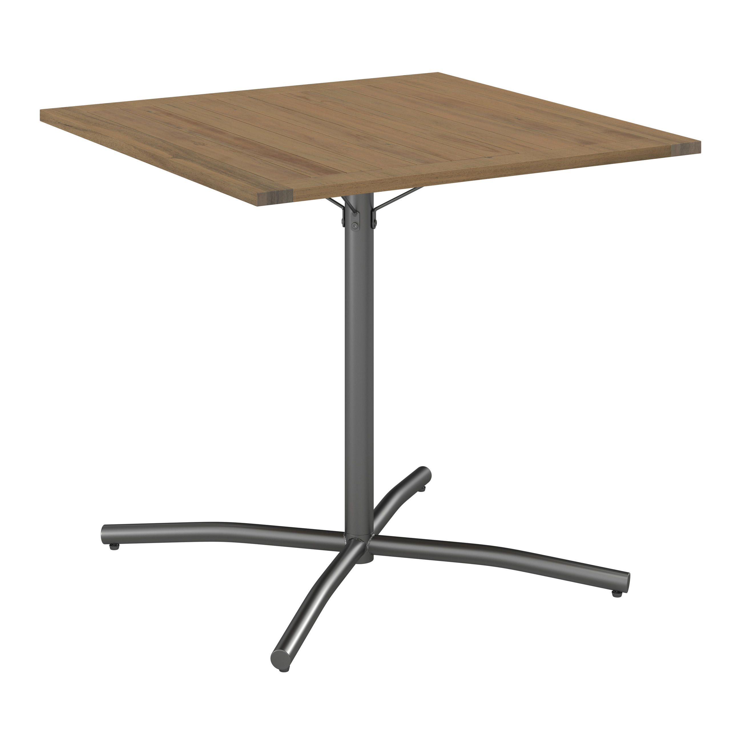 BALKONTISCH 80/80/74 cm  - Grau/Akaziefarben, KONVENTIONELL, Holz/Metall (80/80/74cm) - Ambia Garden