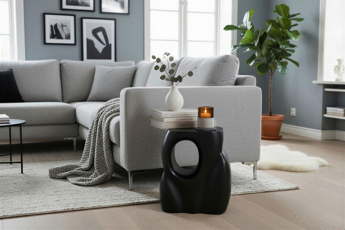 BEISTELLTISCH in Holz 36/26/41 cm  - Schwarz, Design, Holz (36/26/41cm) - MID.YOU