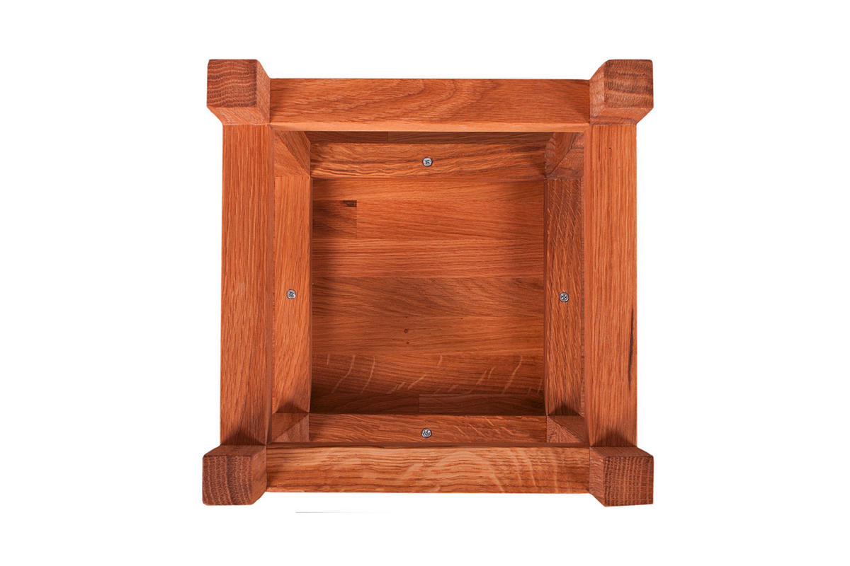 Universalhocker Echtholz  - Eichefarben, Basics, Holz (30/40/30cm) - Gardenson