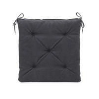 PODUŠKA NA SEDENIE, 40/40/4 cm - antracitová, Basics, textil (40/40/4cm) - Novel