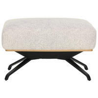 HOCKER in Textil Beige  - Beige/Schwarz, Design, Textil/Metall (74/46/66cm) - Novel