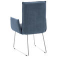 ARMLEHNSTUHL  in Stahl Flachgewebe  - Blau/Edelstahlfarben, Design, Textil/Metall (59/93/59cm) - Dieter Knoll