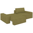 SCHLAFSOFA Webstoff Dunkelgrün  - Dunkelgrün/Schwarz, KONVENTIONELL, Kunststoff/Textil (256/83/115cm) - Carryhome