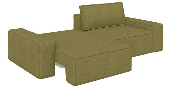 SCHLAFSOFA Webstoff Dunkelgrün - Dunkelgrün/Schwarz, KONVENTIONELL, Kunststoff/Textil (256/83/115cm) - Carryhome