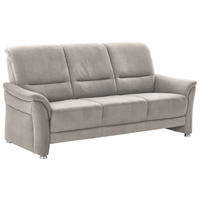 3-SITZER-SOFA Flachgewebe Beige  - Beige/Alufarben, Konventionell, Textil/Metall (198/96/93cm) - Beldomo Premium