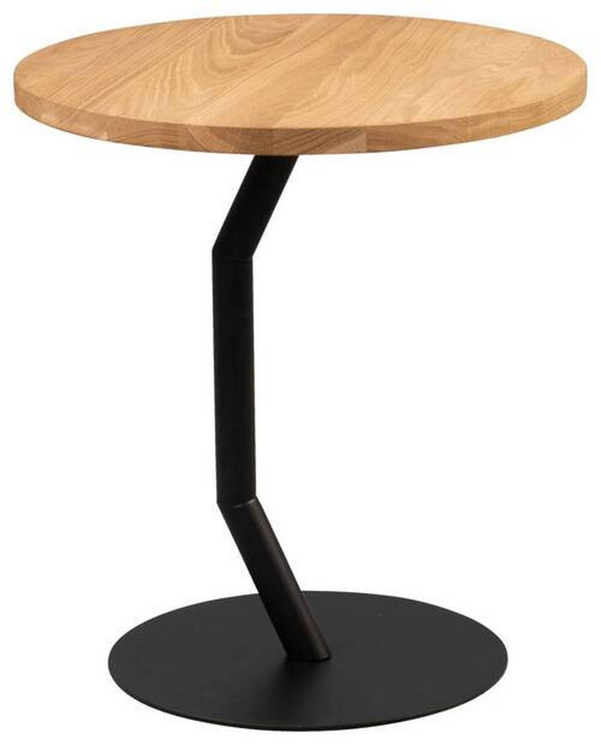 BEISTELLTISCH 45/45/50 cm Wildeiche Wildeiche, Schwarz rund  - Wildeiche/Schwarz, Basics, Holz/Metall (45/45/50cm)
