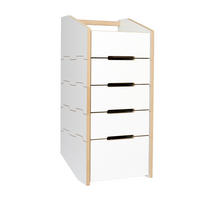 ROLLCONTAINER Buchefarben, Weiß  - Buchefarben/Weiß, MODERN, Holzwerkstoff/Kunststoff (39/89,6/40cm) - Tojo