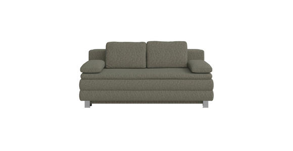 BOXSPRINGSOFA in Flachgewebe Grau  - Silberfarben/Grau, Design, Textil/Metall (202/96/105cm) - Carryhome