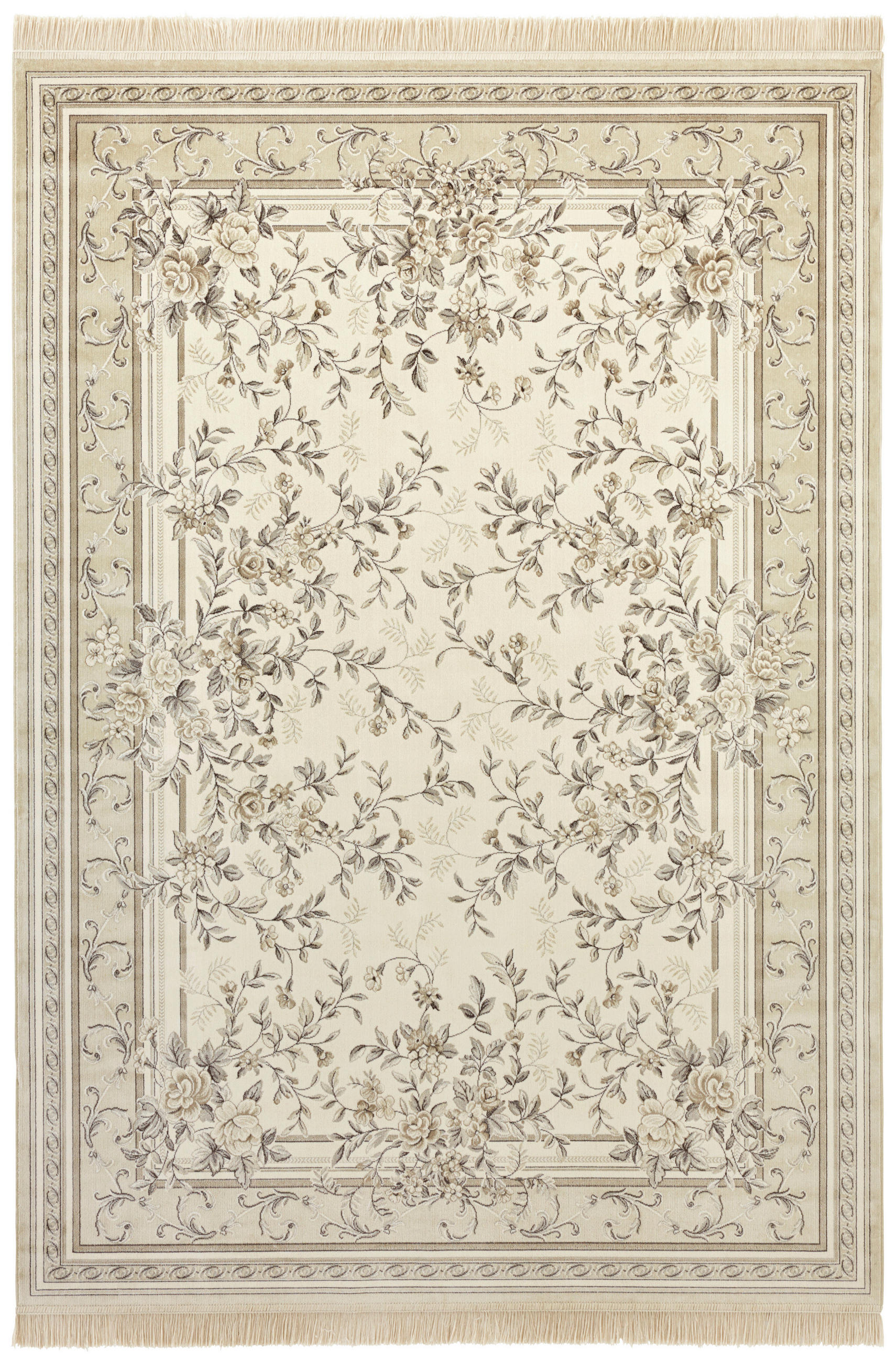 VINTAGE-TEPPICH 95/140 cm Naveh Creme, Ecru  - Ecru/Creme, Basics, Textil (95/140cm)