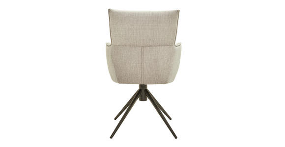 ARMLEHNSTUHL in Eisen Velours - Hellgrau/Schwarz, Design, Textil/Metall (58/91/62cm) - Dieter Knoll