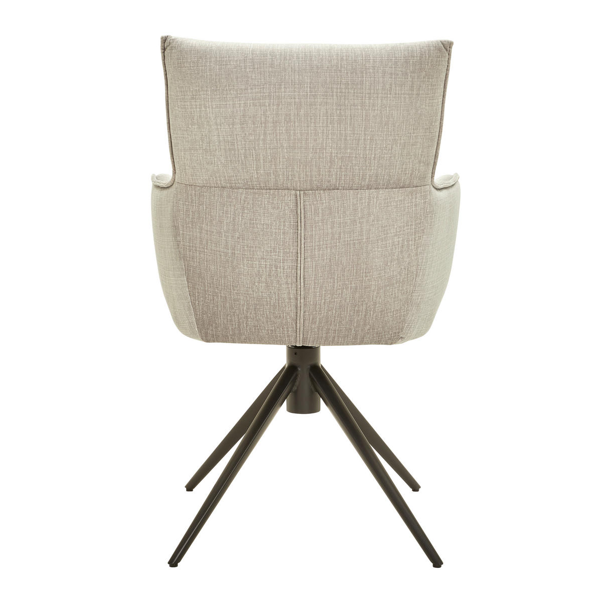 ARMLEHNSTUHL  in Eisen Velours  - Hellgrau/Schwarz, Design, Textil/Metall (58/91/62cm) - Dieter Knoll