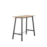 BARTISCH Eiche massiv rechteckig Schwarz, Eichefarben  - Eichefarben/Schwarz, Design, Holz/Metall (120/60/104cm) - Boxxx