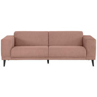 3-SITZER-SOFA in Webstoff Taupe  - Taupe/Schwarz, Design, Holz/Textil (218/77/93cm) - MID.YOU