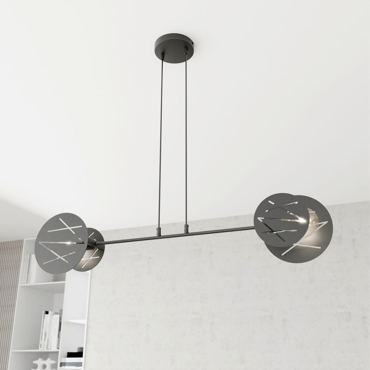 HÄNGELEUCHTE  89/14/120 cm    - Schwarz, Trend, Metall (89/14/120cm)