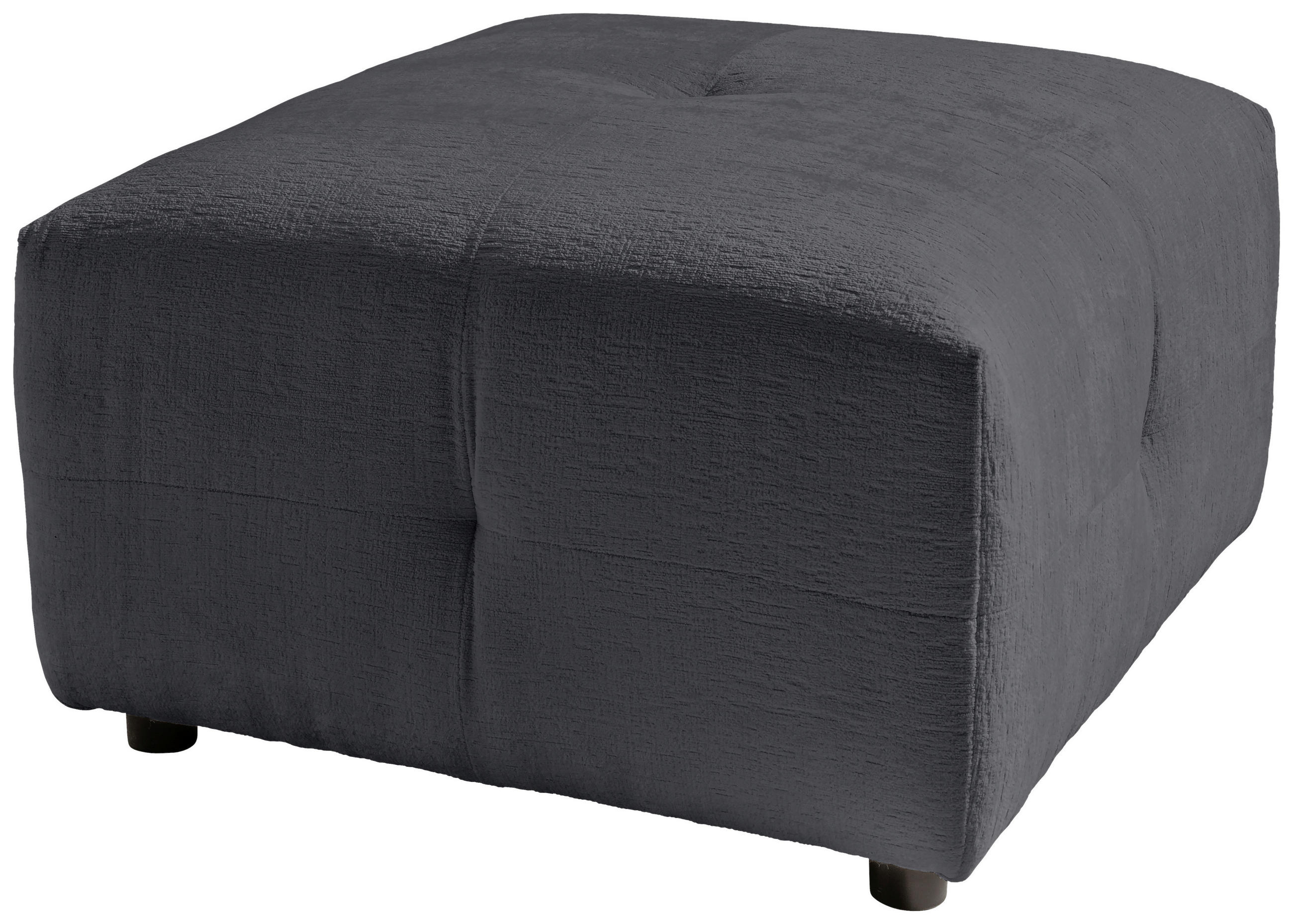 HOCKER in Textil Anthrazit  - Anthrazit/Schwarz, Design, Kunststoff/Textil (72/44/72cm) - Livetastic